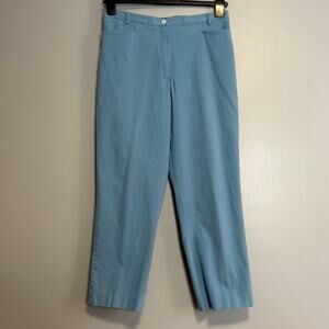 Burberry Golf Blue High Rise Crop Chino Pants 10